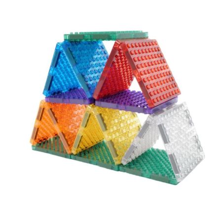 Cleverclixx Klocki magnetyczne Brick Tiles Pack Intense do łączenia z klockami Lego i Duplo