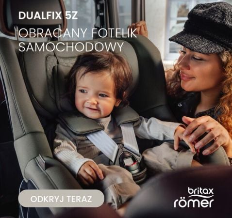 Britax Romer Dualfix 5Z-obrotowy fotelik bez bazy od 61 do 105 cm w nowej kolorystyce