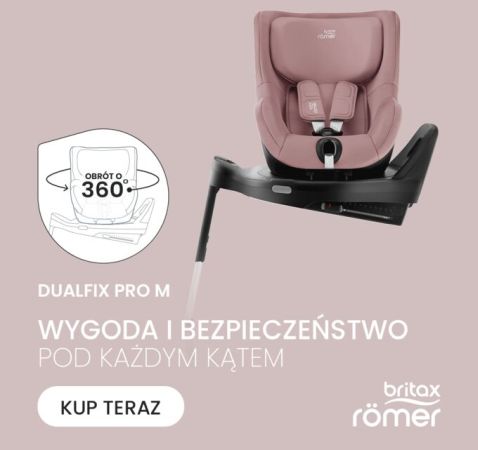 Britax Romer Dualfix Pro M - obrotowy fotelik od 61 do 105 cm wzrostu