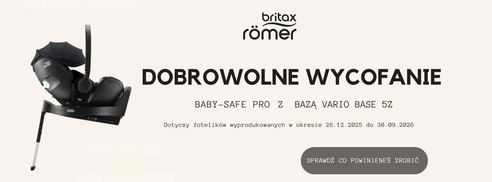 fotelik romer wymiana