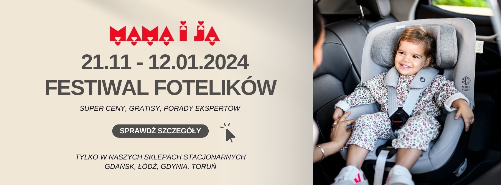 Festiwal fotelików w sklepach Mama i Ja 