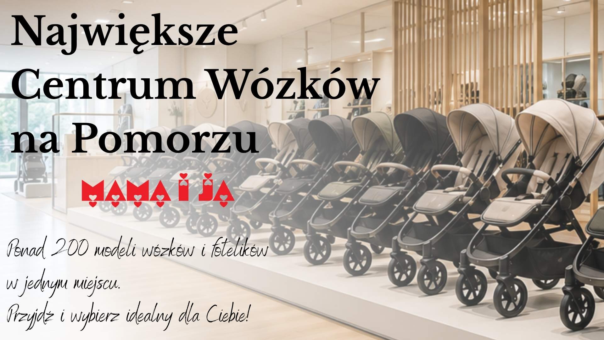 Ekspozycja wózków w największym centrum wózkowym Mama i Ja Gdańsk