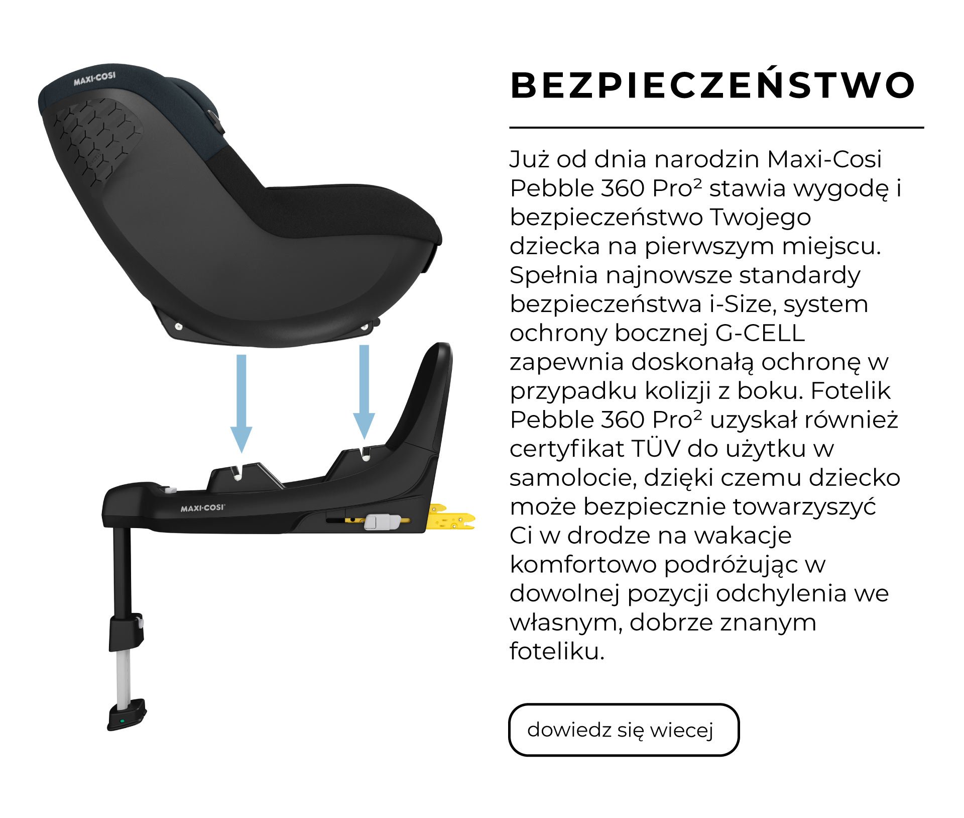 maxi cosi fotelik bezpieczeństwo pearl 360 pro