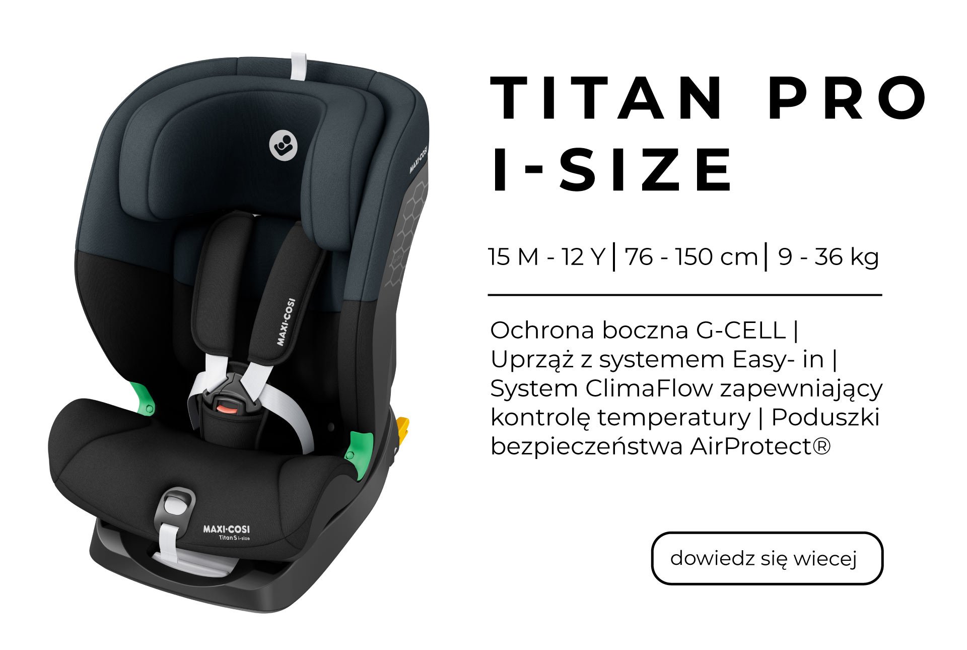 maxi cosi fotelik titan pro i size