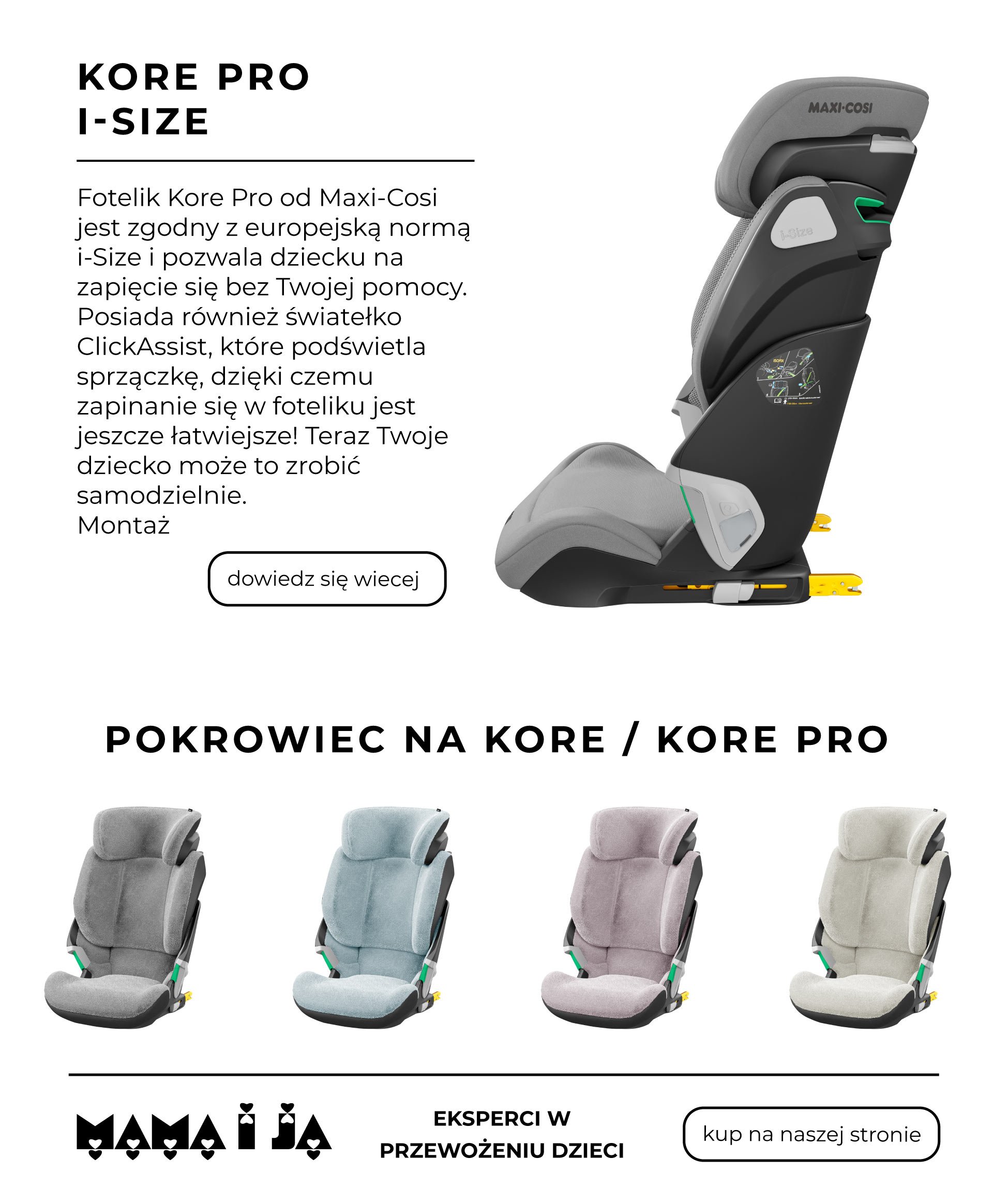 maxi cosi fotelik kor i size pro kolory