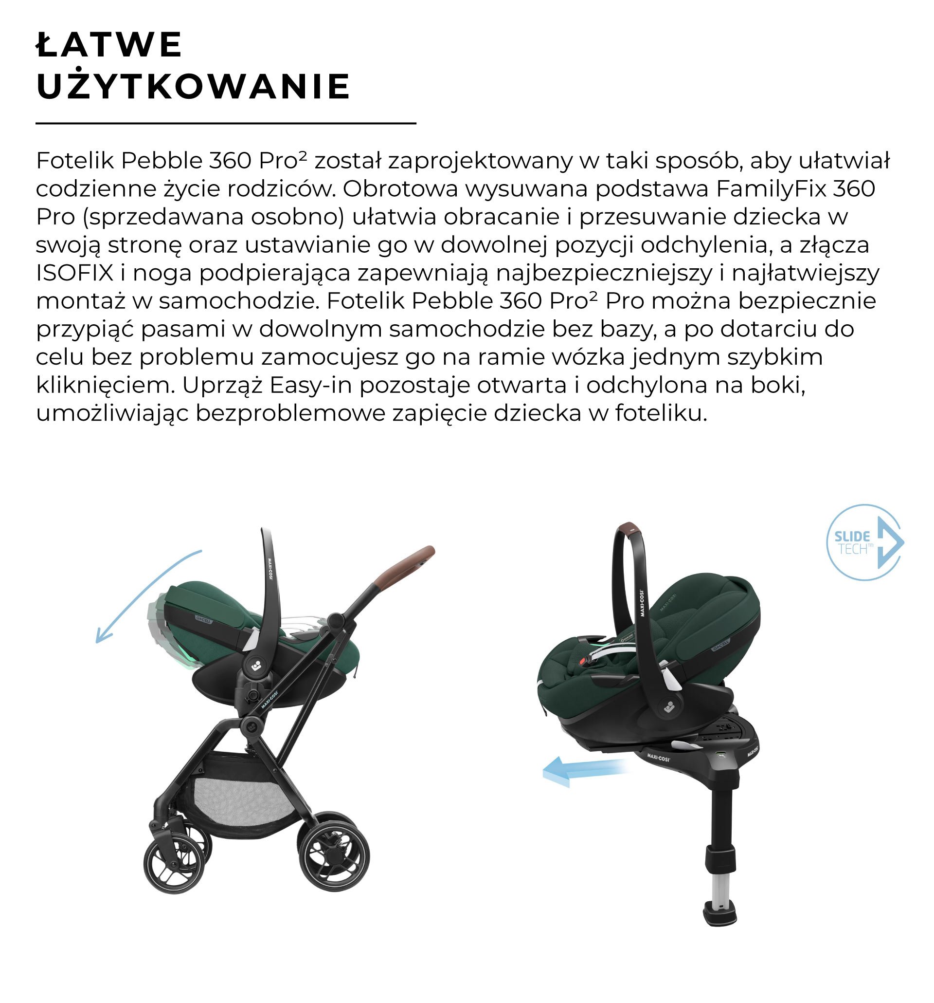 maxi cosi fotelik łatwe użytkowanie