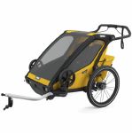 Thule, Chariot Sport 2 Spectra Yellow on Black - Przyczepka rowerowa dla jednego lub dwójki dzieci w mamaija