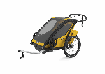 Thule, Chariot Sport 2 Spectra Yellow on Black - Przyczepka rowerowa dla jednego lub dwójki dzieci
