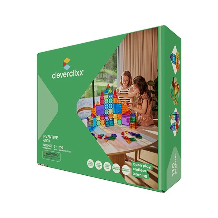 Cleverclixx Klocki magnetyczne Inventive Pack Intense - 110 el.
