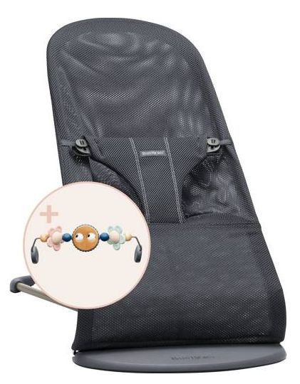 Babybjorn,&#x20;Le&#x017C;aczek&#x20;Bliss&#x20;Mesh&#x20;Antracytowy&#x20;&#x2B;&#x20;zabawka&#x20;Googly&#x20;Eyes&#x20;Pastels
