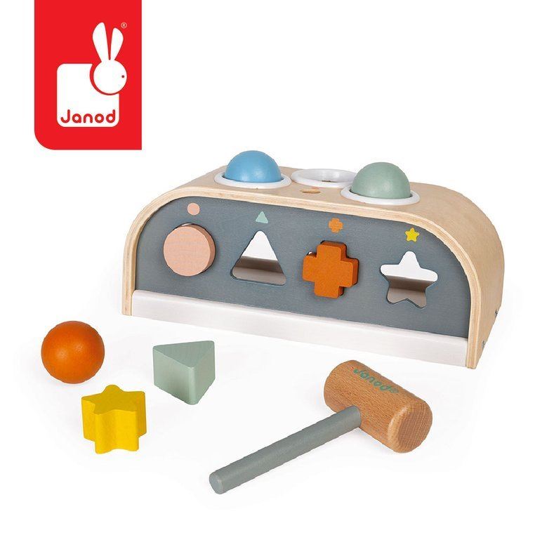 Janod&#x20;Drewniana&#x20;przebijanka&#x20;i&#x20;sorter&#x20;kszta&#x0142;t&#xF3;w&#x20;3&#x20;w&#x20;1&#x20;Sweet&#x20;Cocoon&#x20;-&#x20;04409&#x20;w&#x20;mamaija