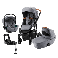 Britax Romer, Smile 3 Komfort Plus iSense - wózek głęboko-spacerowy z fotelikiem Baby-Safe iSense i bazą Flex Base iSense 4w1