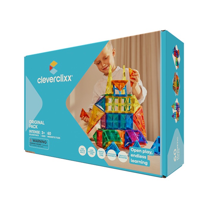 Cleverclixx Klocki magnetyczne Original Intense Pack - 60 el.