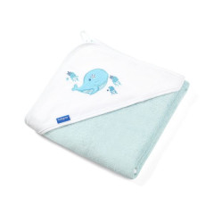 Baby Ono, Okrycie kąpielowe bambusowe z kapturkiem – ręcznik kąpielowy 85 x 85 cm - 343-Niebieski 05 w mamaija