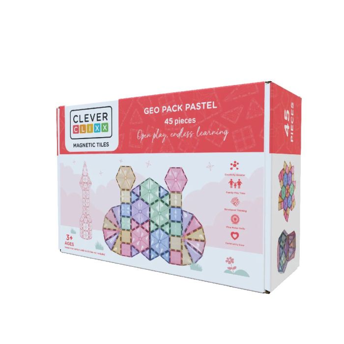 cleverclixx klocki magnetyczne geo pack pastel