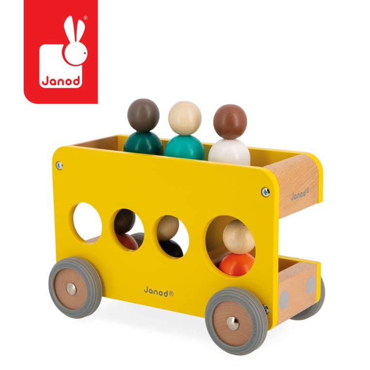 Janod&#x20;Szkolny&#x20;autobus&#x20;drewniany&#x20;Bolid&#x20;2&#x2B;&#x20;-&#x20;04635&#x20;w&#x20;mamaija