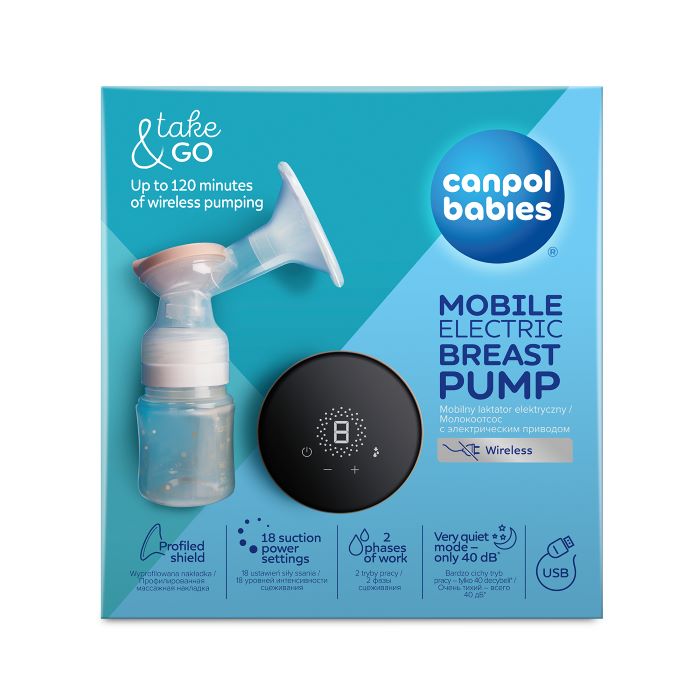 Canpol babies mobilny laktator elektryczny Take&Go - 12/211 karton, opakowanie