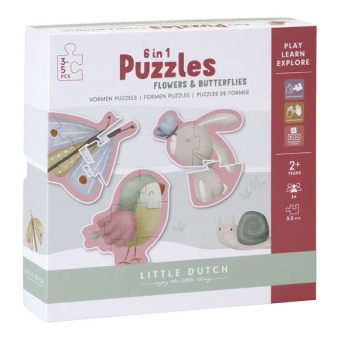 Little&#x20;Dutch&#x20;Puzzle&#x20;6&#x20;element&#xF3;w&#x20;Flowers&#x20;&amp;&#x20;Butterflies&#x20;-&#x20;4760&#x20;w&#x20;mamaija
