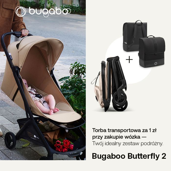 Bugaboo Butterfly 2 - kompaktowy wózek spacerowy + torba transportowa gratis
