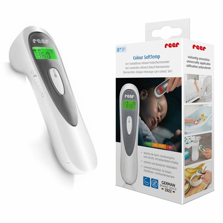 Reer Termometr bezdotykowy medyczny 3w1 1sek Colour SoftTemp w mamaija