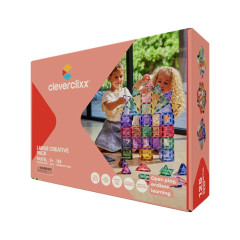 Cleverclixx Klocki magnetyczne Large Creative Pack Pastel 125 el.