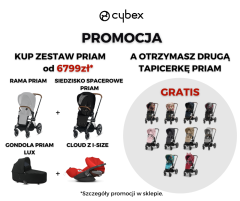 Cybex, Priam 2.0 + Cloud Z i-Size + dodatkowy Seat Pack - wózek głęboko-spacerowy z fotelikiem i dodatkową tapicerką gratis!!!