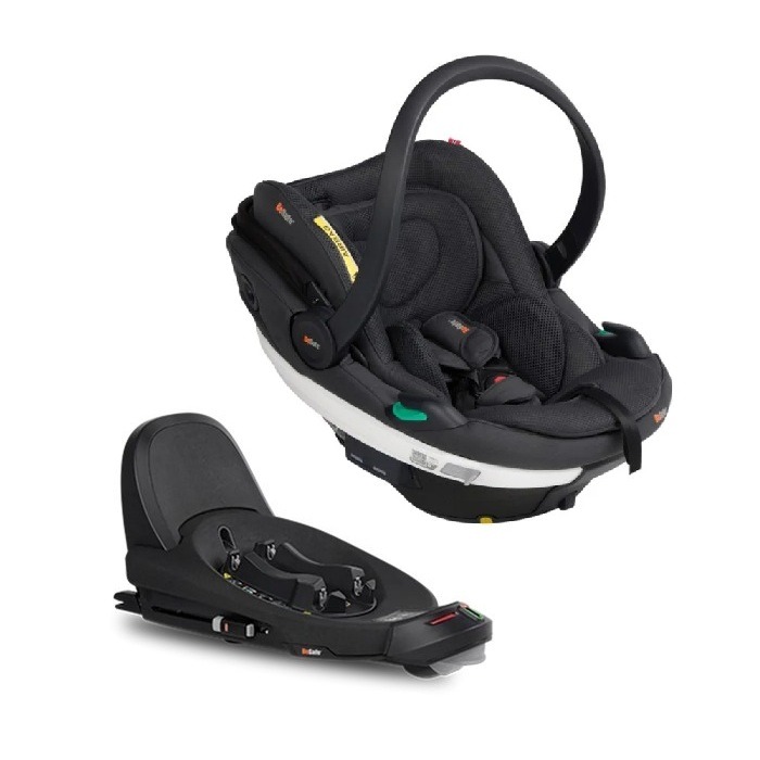 BeSafe Go Beyond fotelik samochodowy od 40-87 cm - 0-13 kg - 0-1.5 roku + Baza-Antracyt Mesh (Outlet)
