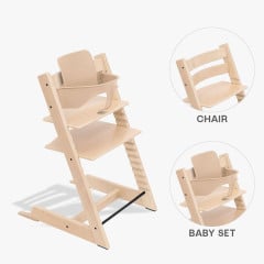 Stokke Tripp Trapp Bundle - krzesełko do karmienia + zestaw Baby Set V2