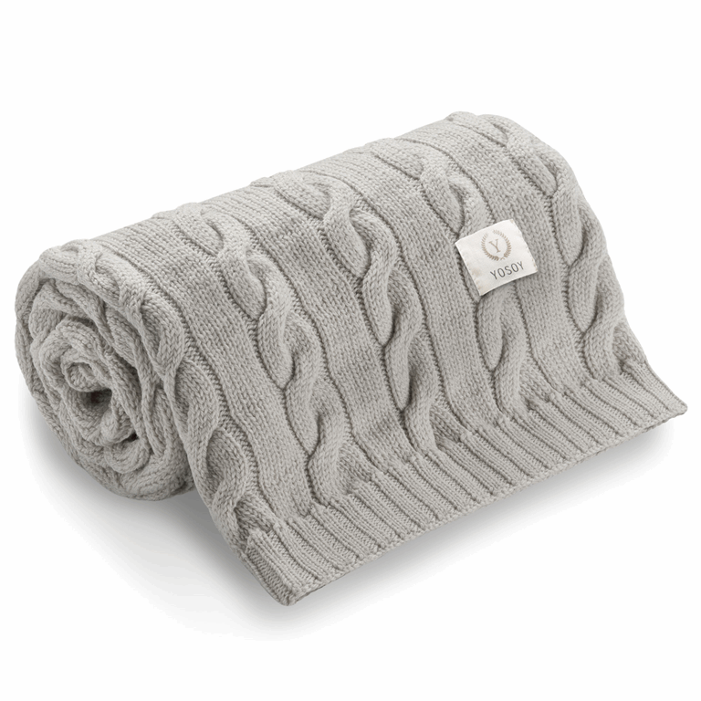 Yosoy,&#x20;Koc&#x20;dziany&#x20;100&#x25;&#x20;merino&#x20;wool&#x20;85x100&#x20;cm-Be&#x017C;owy&#x20;w&#x20;mamaija