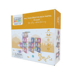 Cleverclixx Klocki magnetyczne Ball Run Creative Pack Pastel