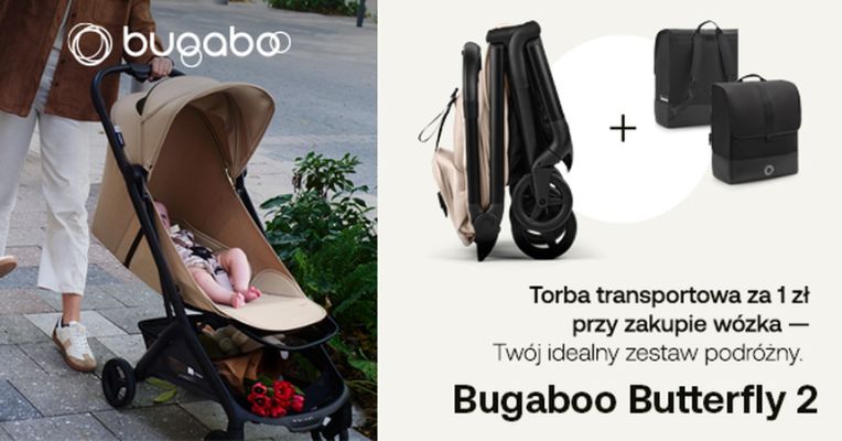 Bugaboo Butterfly 2 - kompaktowy wózek spacerowy + torba transportowa