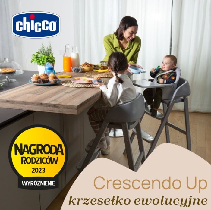 Chicco Crescendo Up - krzesełko do karmienia 6m+ do 110 kg w mamaija