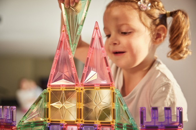 Cleverclixx Klocki magnetyczne Petite Pastel Pack rosnące razem z dzieckiem