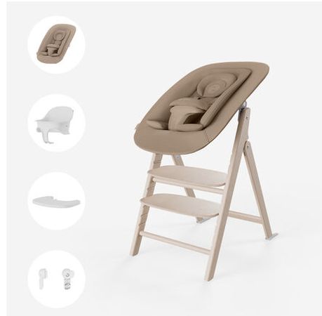 Cybex Click & Fold 4w1 - krzesełko z bujaczkiem, zestawem Baby Set i tacką