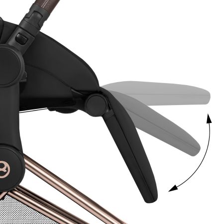 Cybex Priam 5.0 Comfort - wózek głęboko-spacerowy 2w1 z regulowanym podnóżkiem w spacerówce