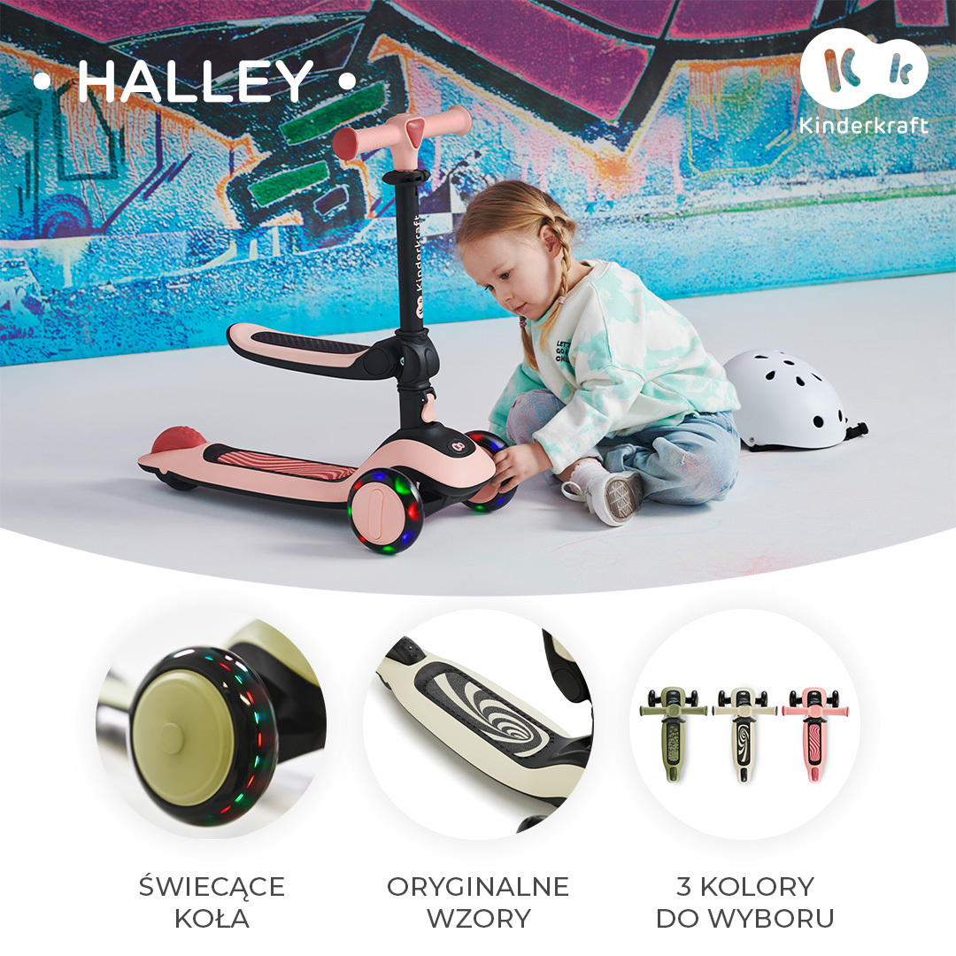 Kinderkraft Halley - rowerek biegowy i hulajnoga 2w1 w mamaija