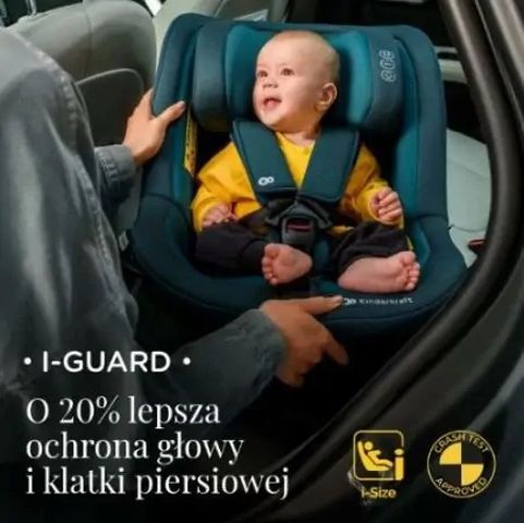 Kinderkraft I-Guard i-Size - komfortowy fotelik samochodowy dla dzieci od 40 do 105 cm wzrostu