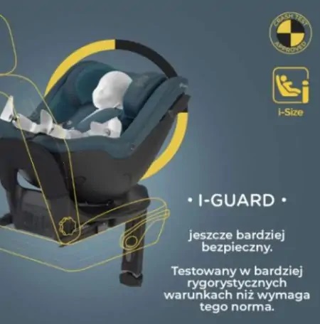 Kinderkraft I-Guard i-Size - fotelik samochodowy dla dzieci od 40 do 105 cm wzrostu testy zderzeniowe
