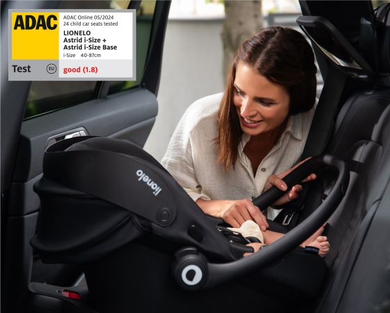 Lionelo Astrid i-Size Set - fotelik samochodowy 40-87 cm z bazą Isofix