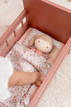 Little Dutch Drewniane łóżeczko dla lalek z pościelą od 3 roku życia