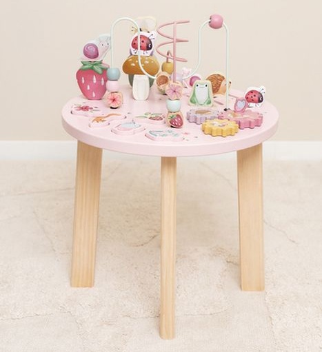 Little Dutch Drewniany stolik edukacyjny Fairy Garden FSC dla dzieci od 12 miesięcy