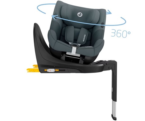 Obrót fotelika Maxi-Cosi Mica 360 S jedną ręką w stronę drzwi auta