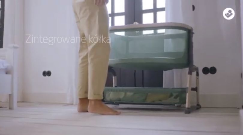 Maxi Cosi Iora Air - łóżeczko dostawne z kółkami do przesuwania