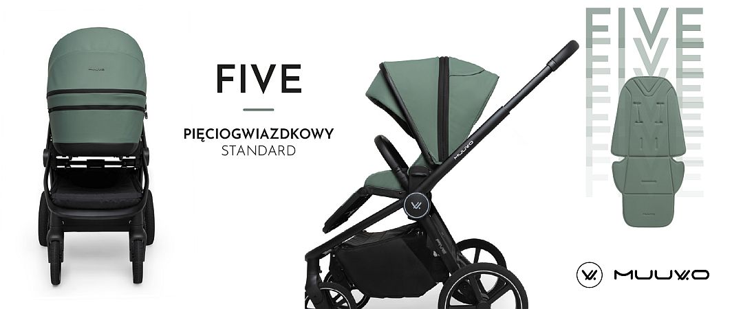 Muuvo Five - komfortowy wózek głęboko-spacerowy 2w1