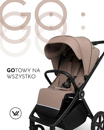 Muuvo Go - lekki wózek spacerowy z elementami odblaskowymi