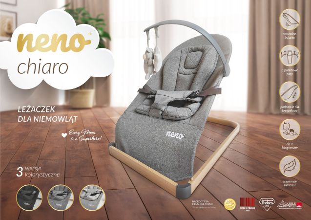Neno Chiaro - funkcjonalny leżaczek dla niemowląt