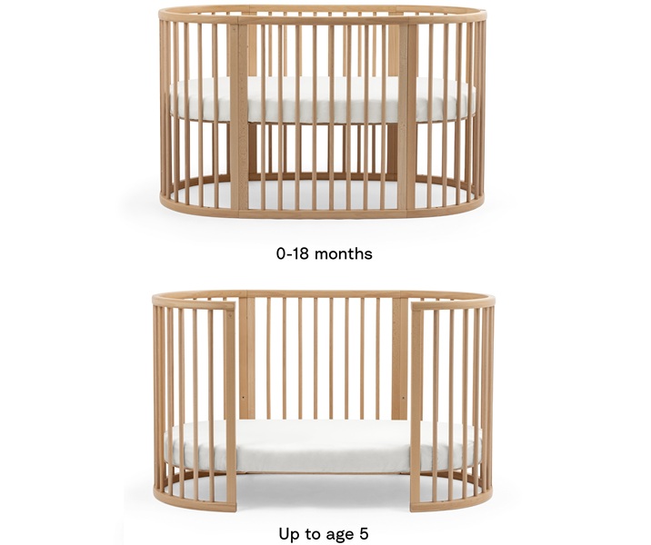 Łóżeczko dziecięce owalne Stokke Sleepi do pięciu lat