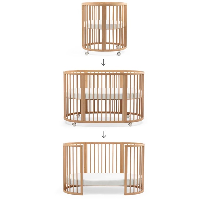 Ewolucja łóżeczka Stokke Sleepi Mini do wersji Stokke Sleepi