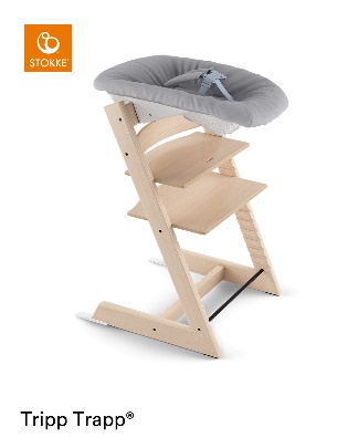 Stokke Tripp Trapp + Newborn Set Grey - rosnące krzesełko do karmienia z zestawem dla noworodka gratis!!! natural