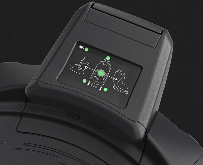 Cyfrowy wyświetlacz wskaźników Thule SenseAffirm w bazie ISOFIX Thule Alfi Connect